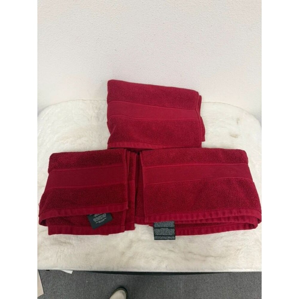 2 Lauren Ralph Lauren Bath Rugs + 1 Hand Towel LRL